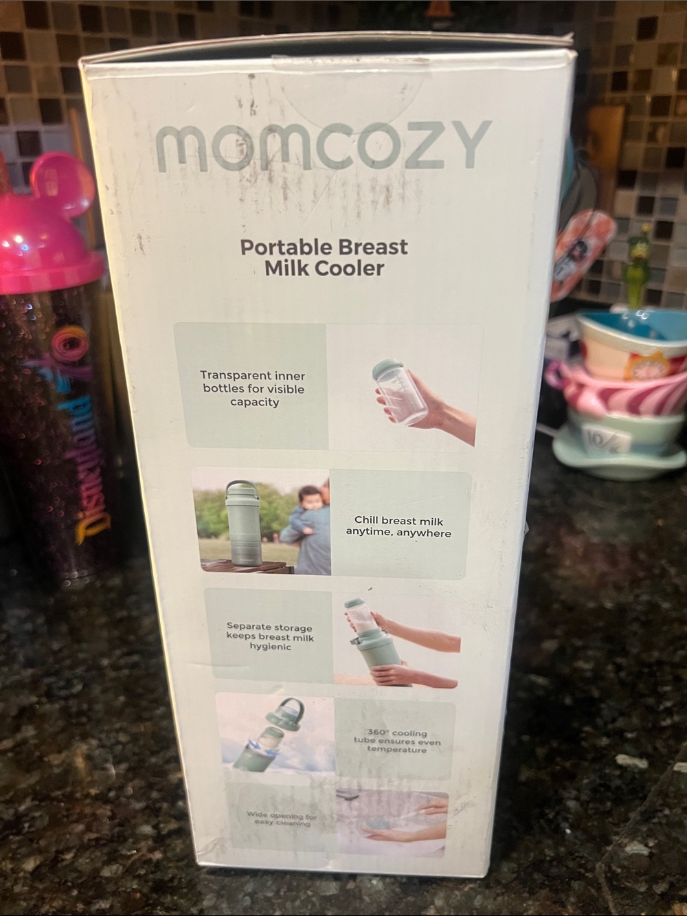 New MOMCOZY Portable Breast Milk Cooler - Sage Green - Picture 3 of 8